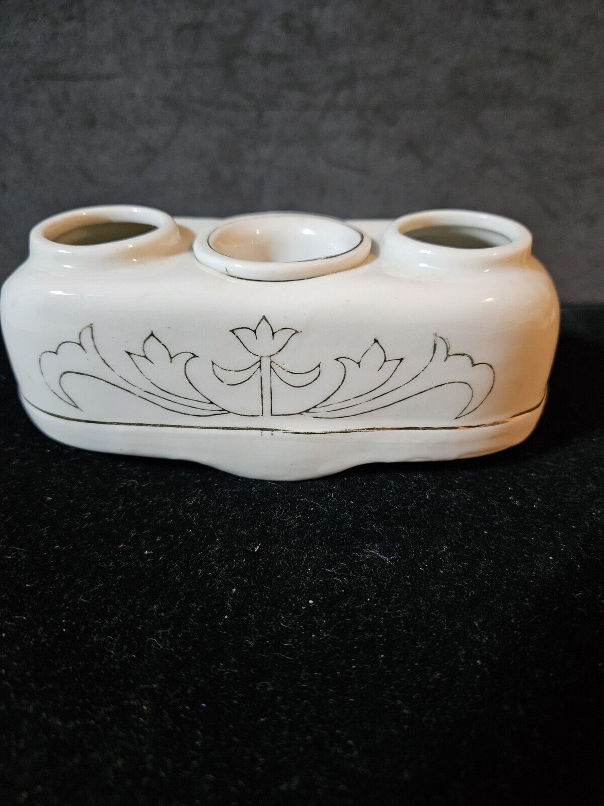 Rare Occupied Japan Porcelain Inkwell, No Damage