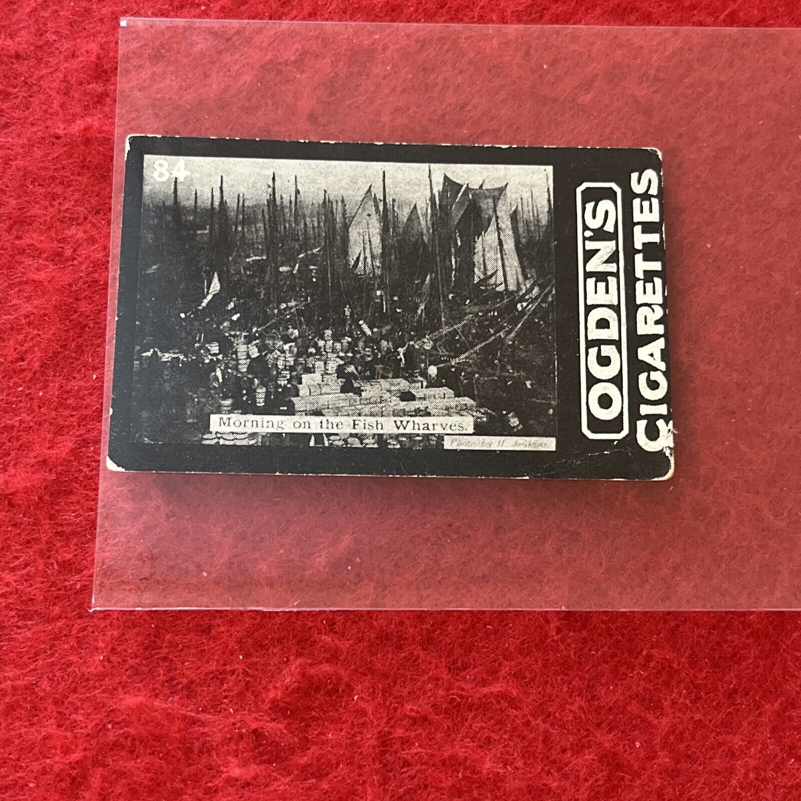 1901 1902 Ogden’s Tab FISH WHARVES Tobacco Card  General Interest  G