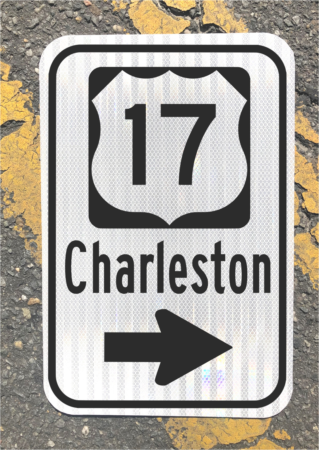 CHARLESTON SOUTH CAROLINA Highway US 17 road sign 12\