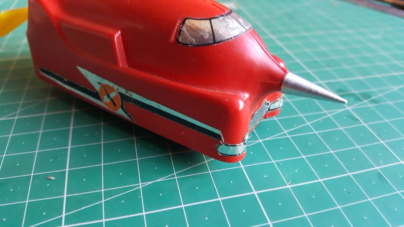 Tri-ang Hornby Battle Space Car Nose Cone in Alumininm.