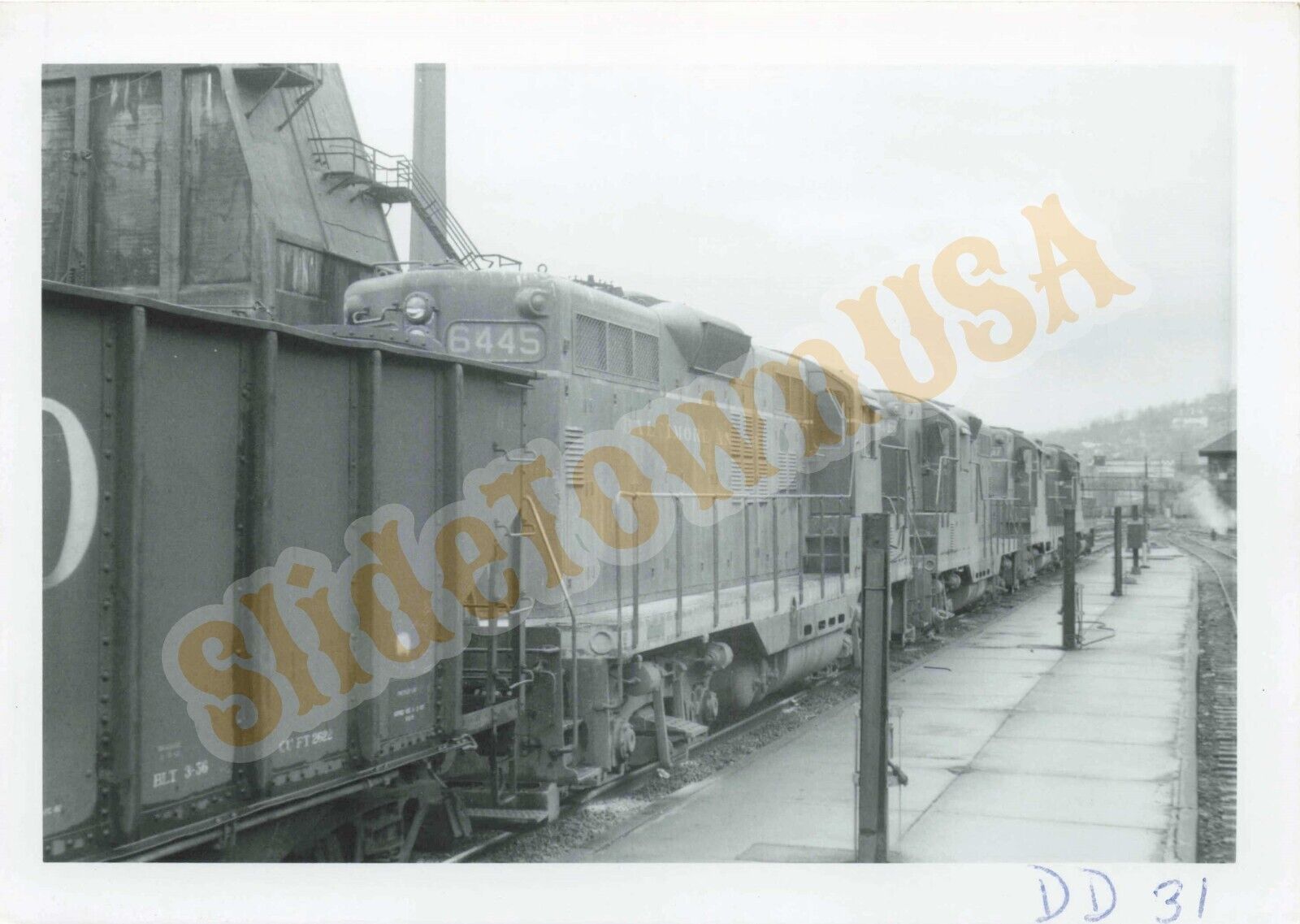 Vtg 1960\'s Railroad Train Photo 6445 B&O Baltimore & Ohio Engine P00840