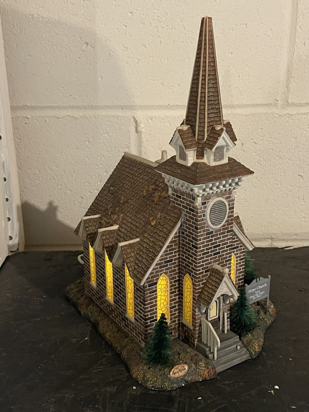 Dept 56  Terry Redlin “God Shed His Grace On Thee” Church - Broken Handrail