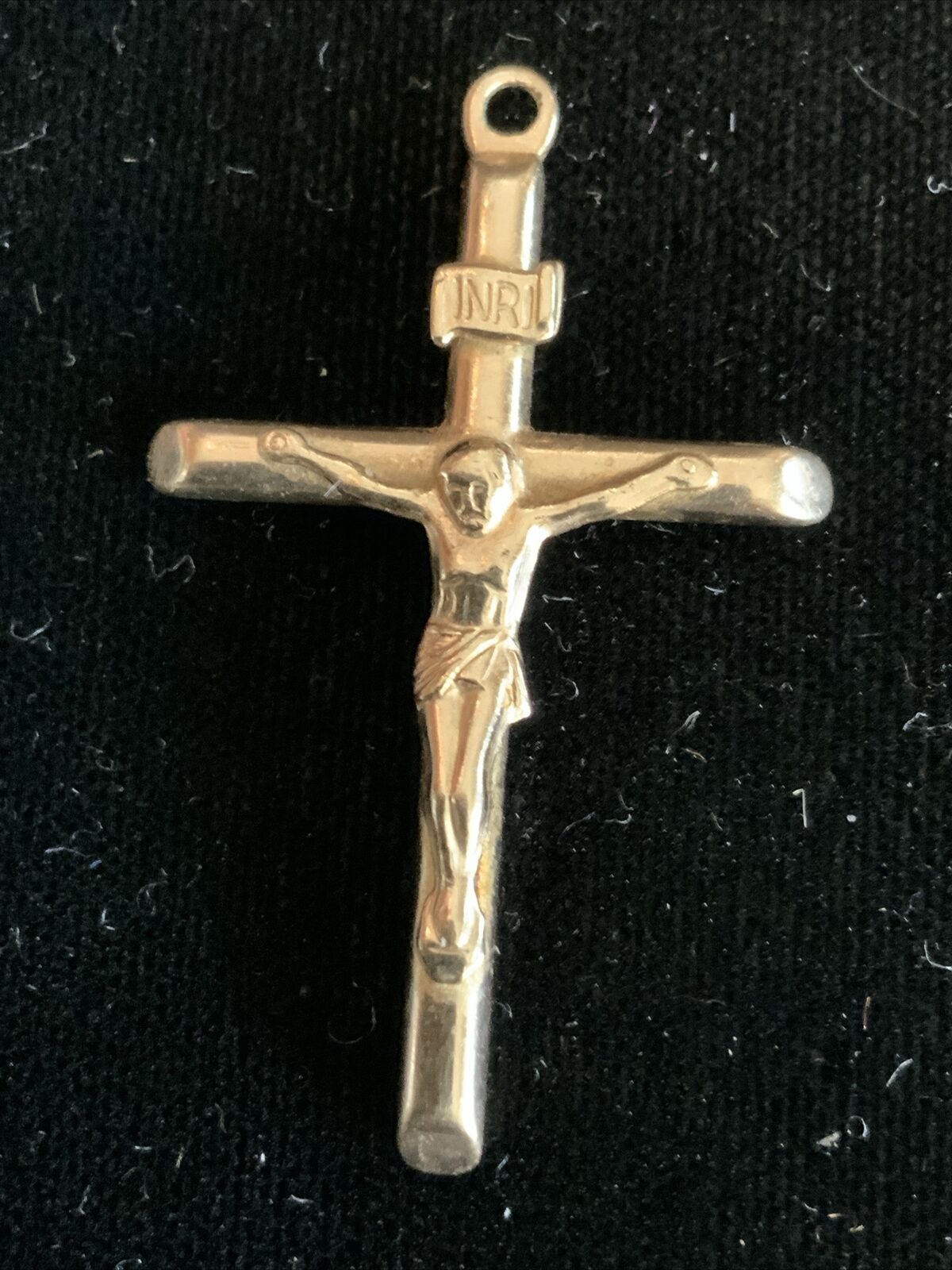 Vintage Religious 14k GF Gold Filled Crucifix Cross Necklace Pendant