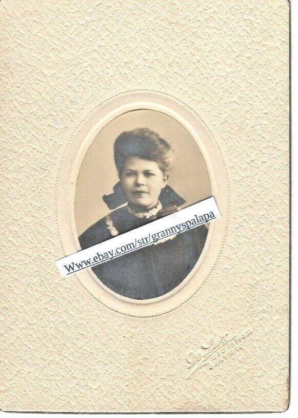 Antique Photo-Denver Colorado-Lady With Collar-De Lux Studio-Early 1900s