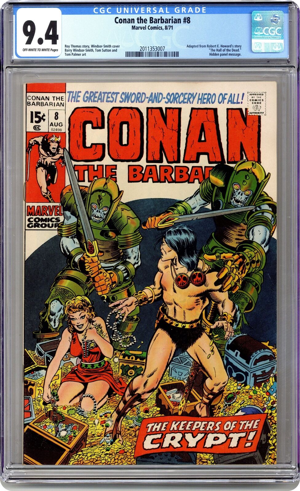 Conan the Barbarian #8 CGC 9.4 1971 2011353007