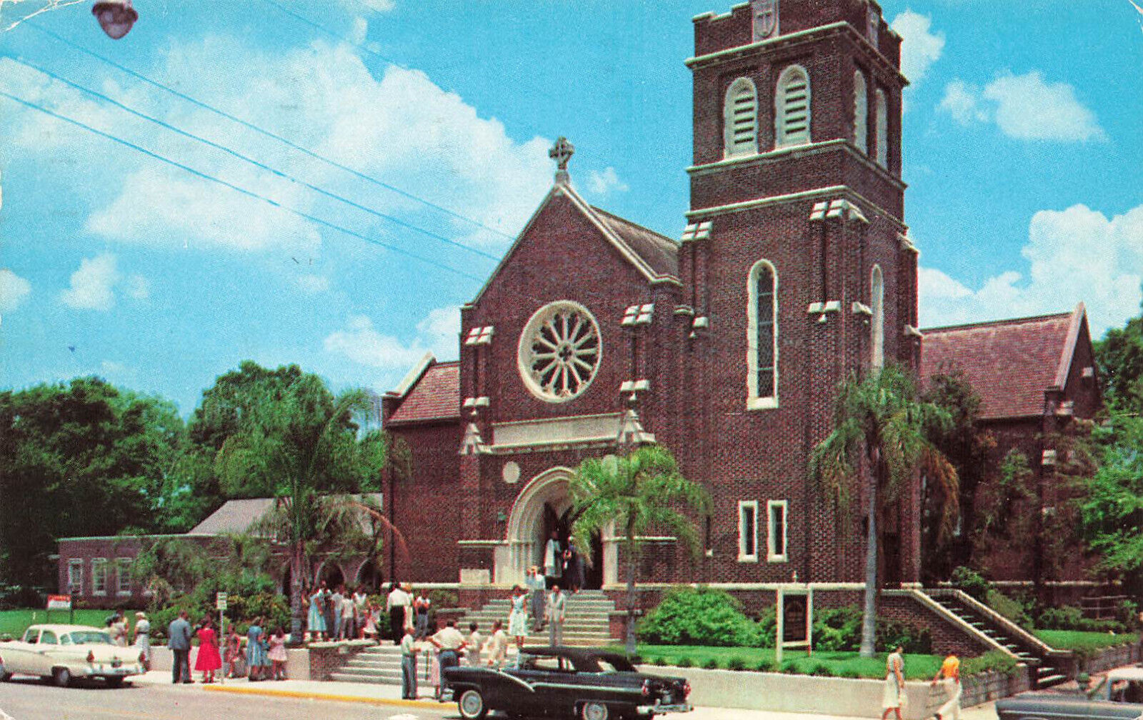 VINTAGE ORLANDO FL FLORIDA POSTCARD TRINITY LUTHERAN CHURCH 1957 1961 081423 S