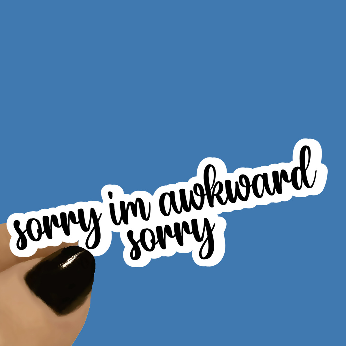 sorry im awkward-Decal Sticker for  Laptop, Tumbler, Suitcase