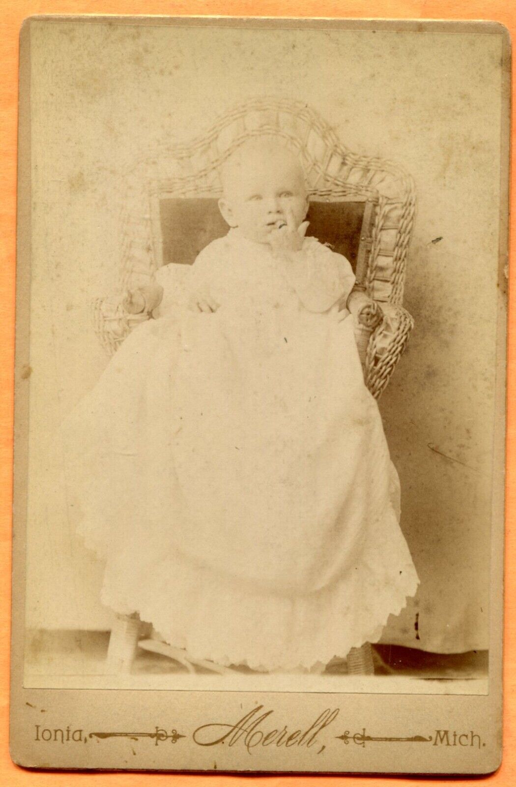 Ionia MI, Portrait of a Baby, by Merell circa 1880s