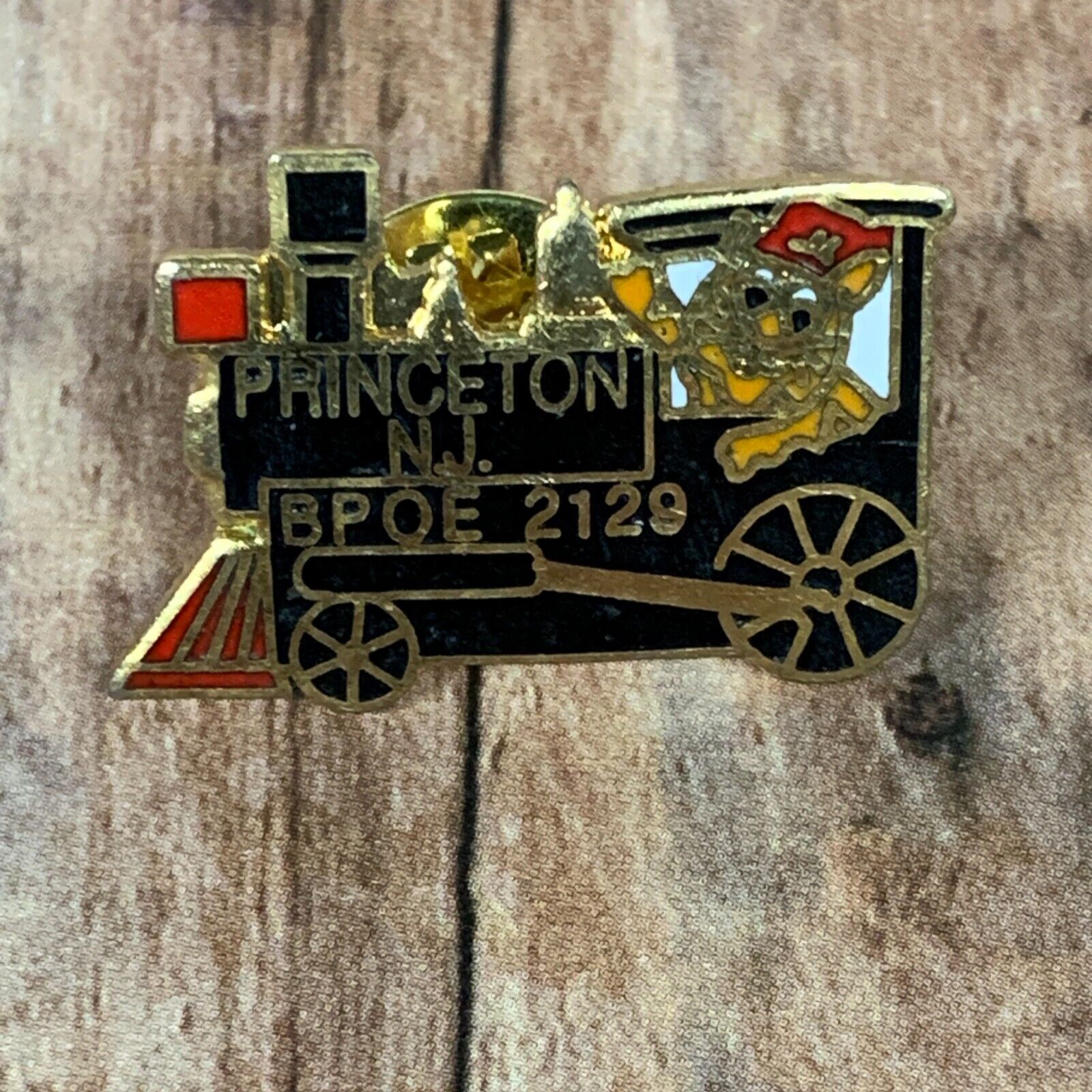 BPOE #2129 Princeton New Jersey Elks Lodge Club Train Hat Lapel Pin