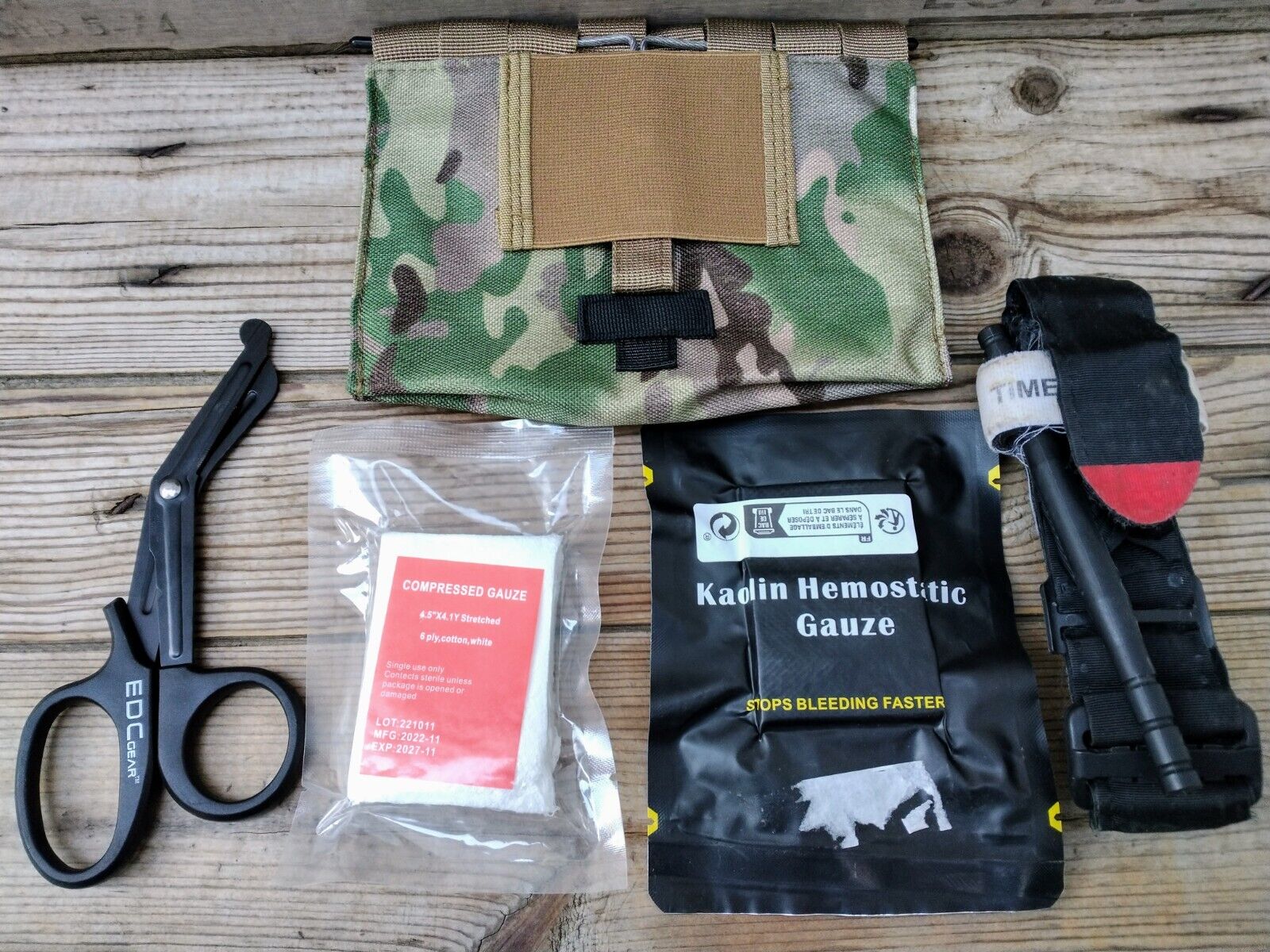 MULTICAM LBT STYLE BLOW OUT TRAUMA KIT MEDIC IFAK FIRST AID POUCH STOCKED
