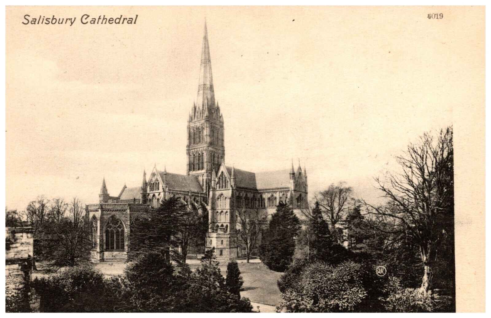 Salisbury Wiltshire England Salisbury Cathedral Valentines Vintage Postcard