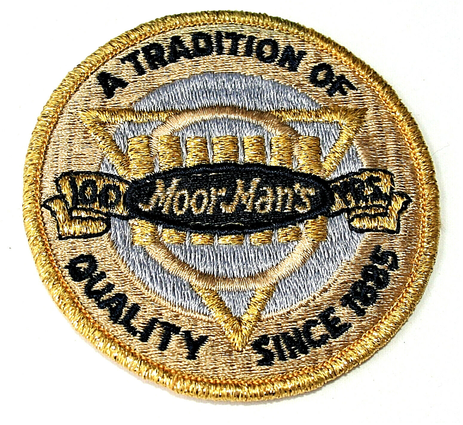 VTG MoorMan\'s 100 Years Animal Food Feeds 1970s Cloth Patch New NOS 1985