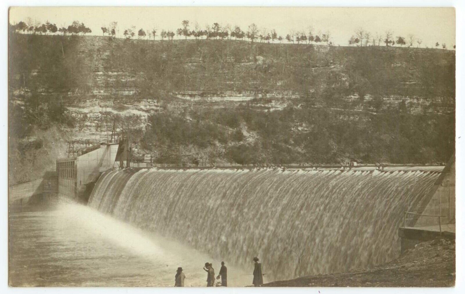 c1915 Hollister Missouri White River Powersite Dam Real Photo