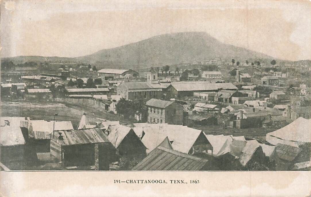 c1910 Aerial Birds Eye View From 1863  Chattanooga TN P584
