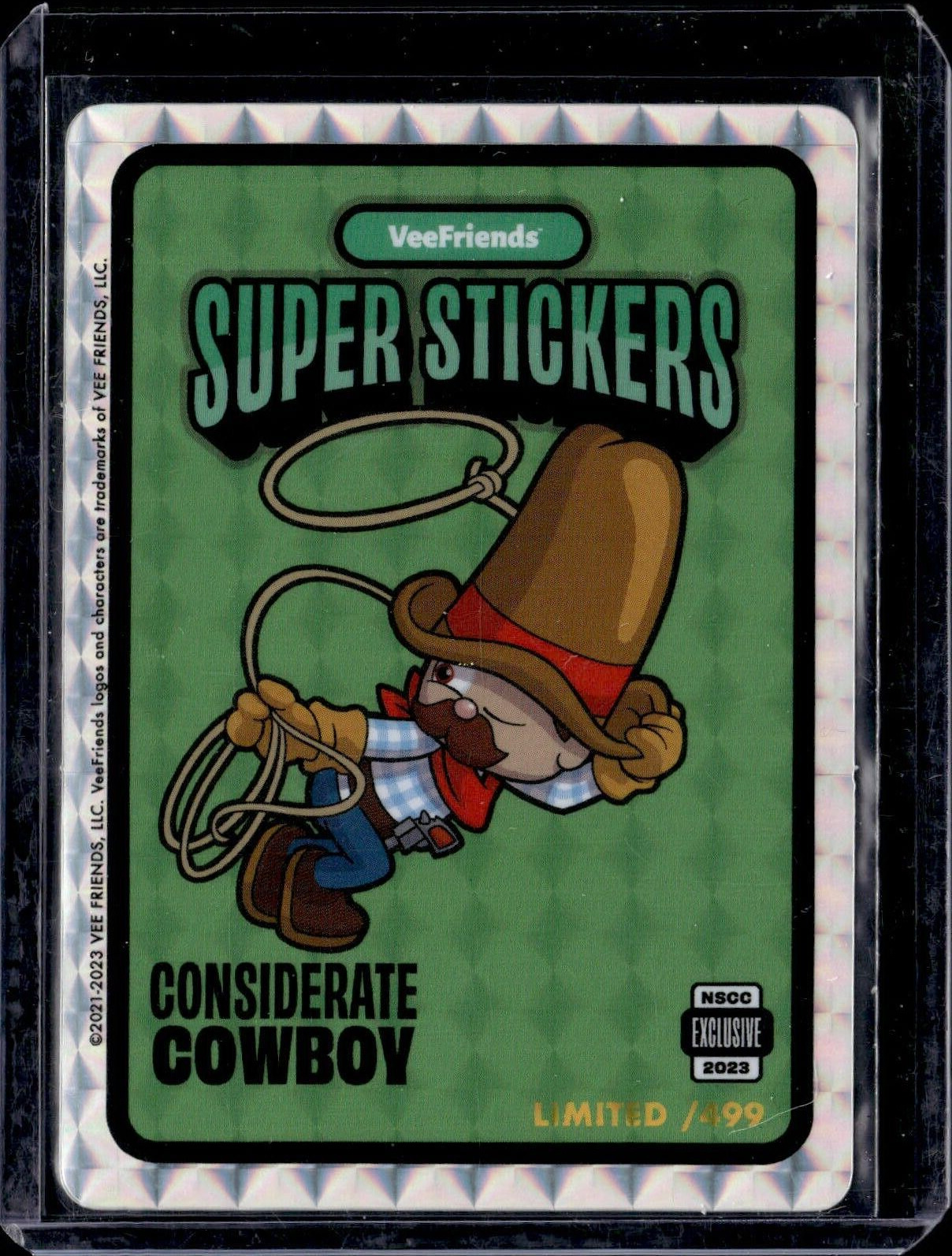 2023 VeeFriends Super Stickers Considerate Cowboy The National Exclusive /499
