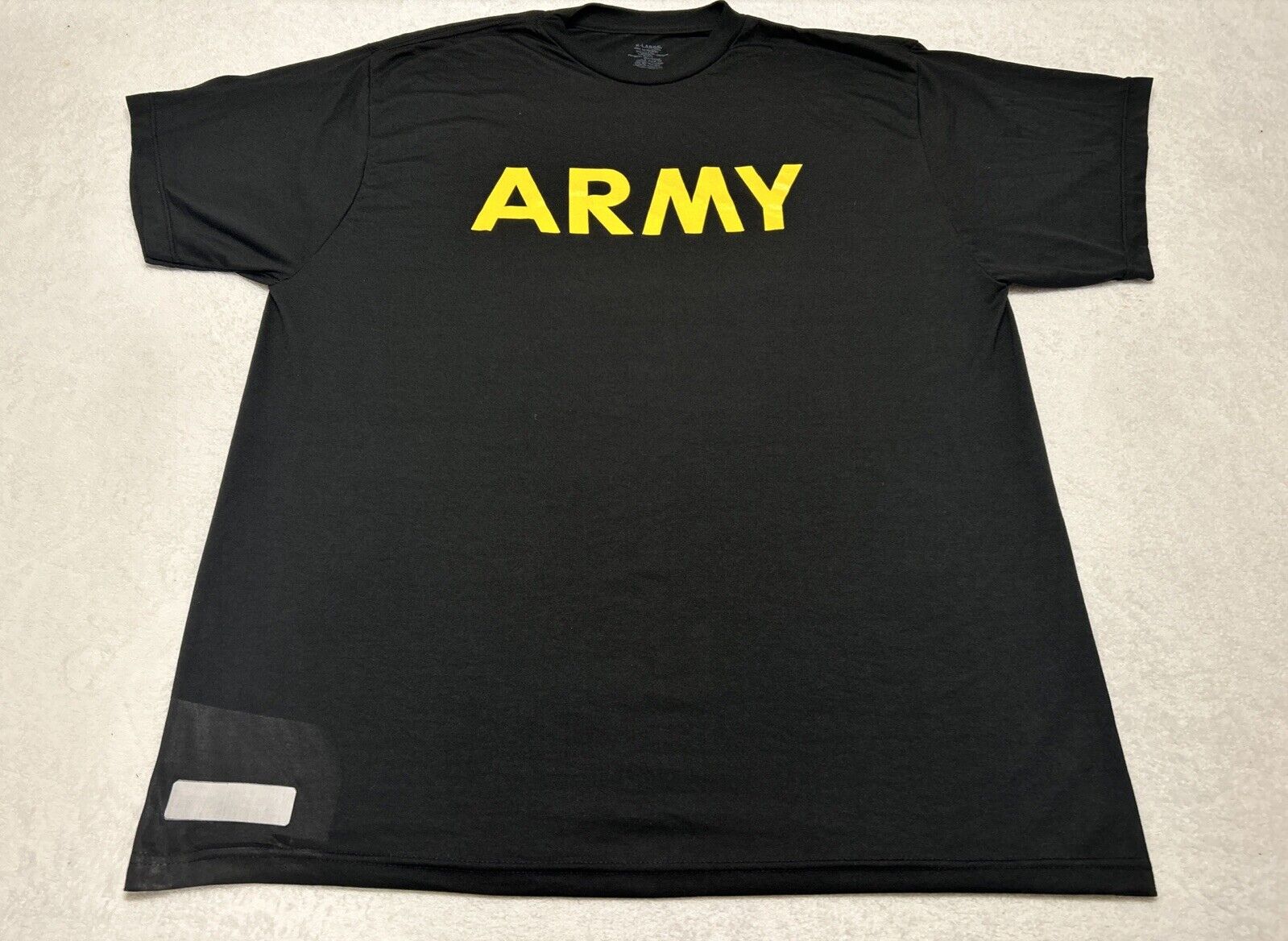 XL Army Black & Gold APFU Short Sleeve T -Shirt Physical Fitness Uniform PT USGI