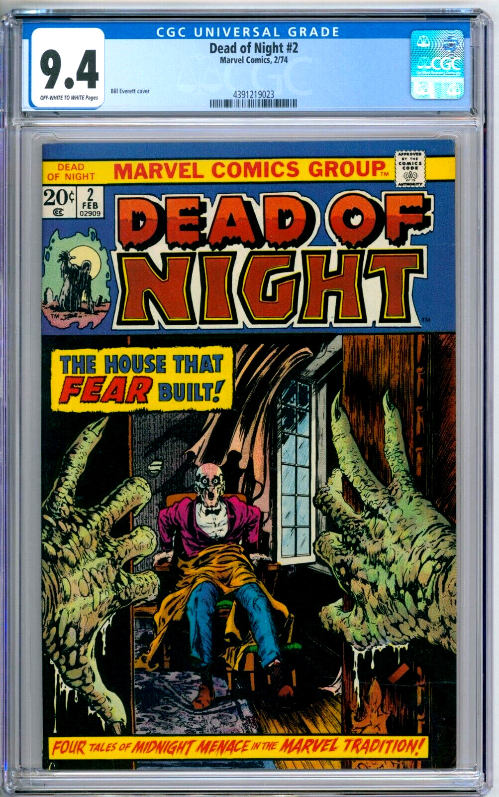 Dead Of Night 2 CGC Graded 9.4 NM Marvel Comics 1974