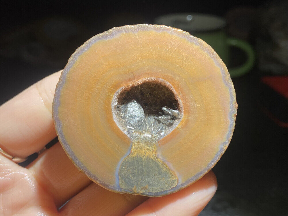 Unique Rough Agate crystal geode Achat Nodule Chinese Agate / Xuanhua62g W22