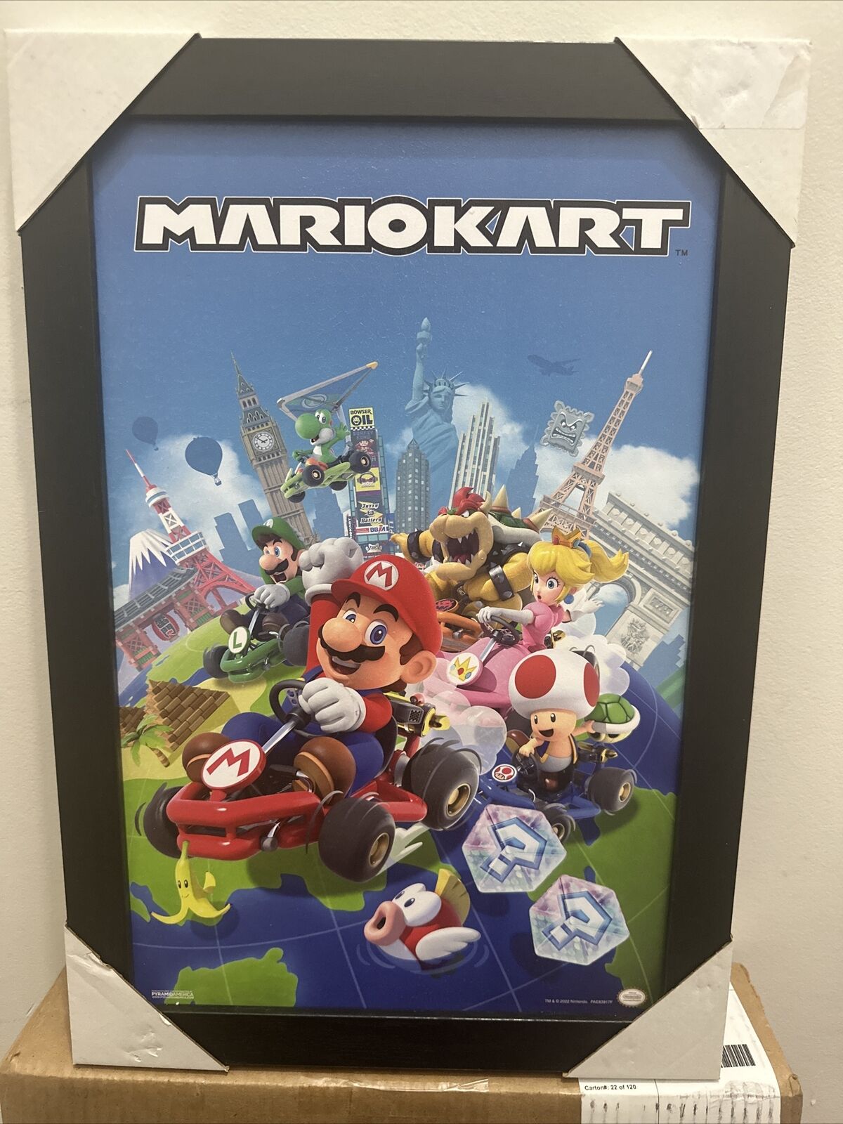 Super Mario Kart 2 Wall Art Original - Wooden Framing limited Find.