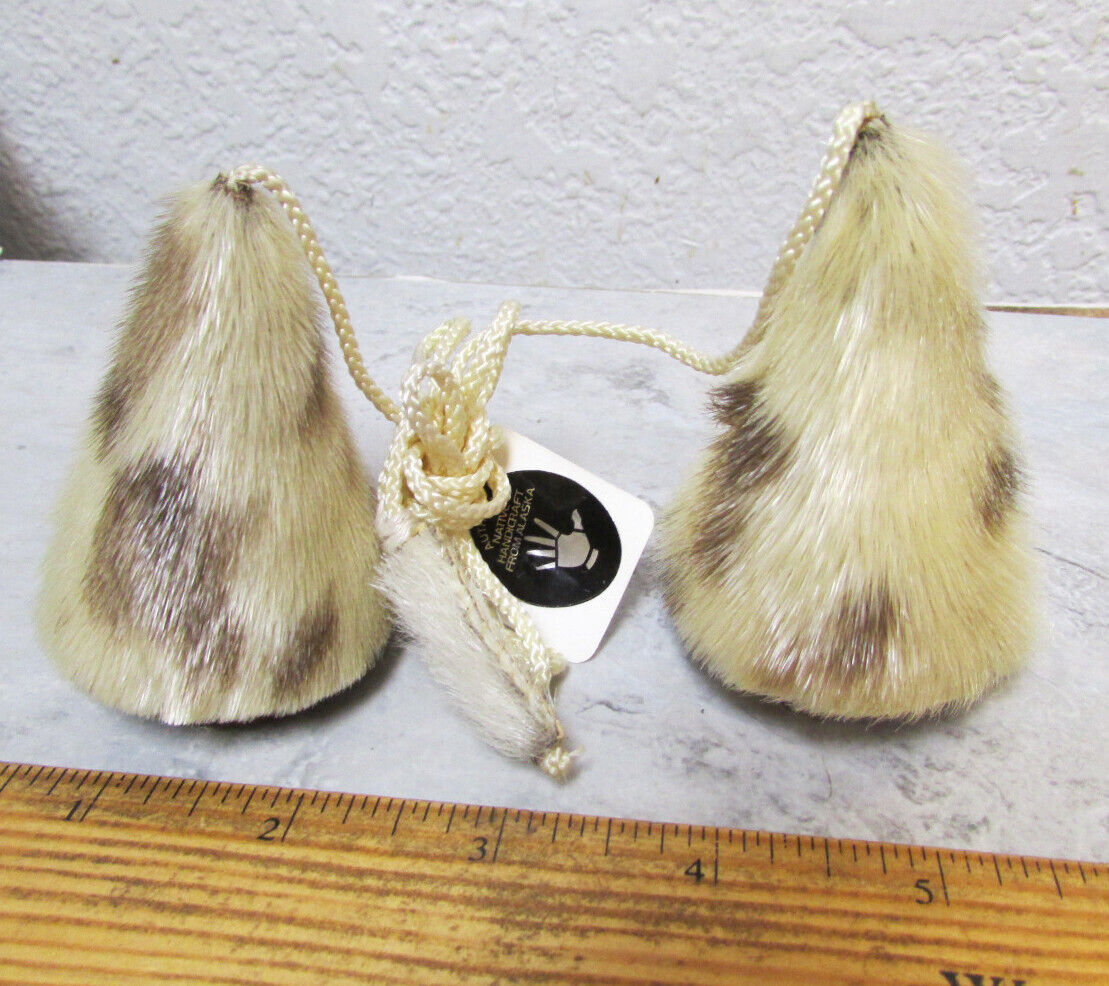 Alaska hand made Eskimo Yoyo, Skagway estate, unique item, unknown fur yo-yo
