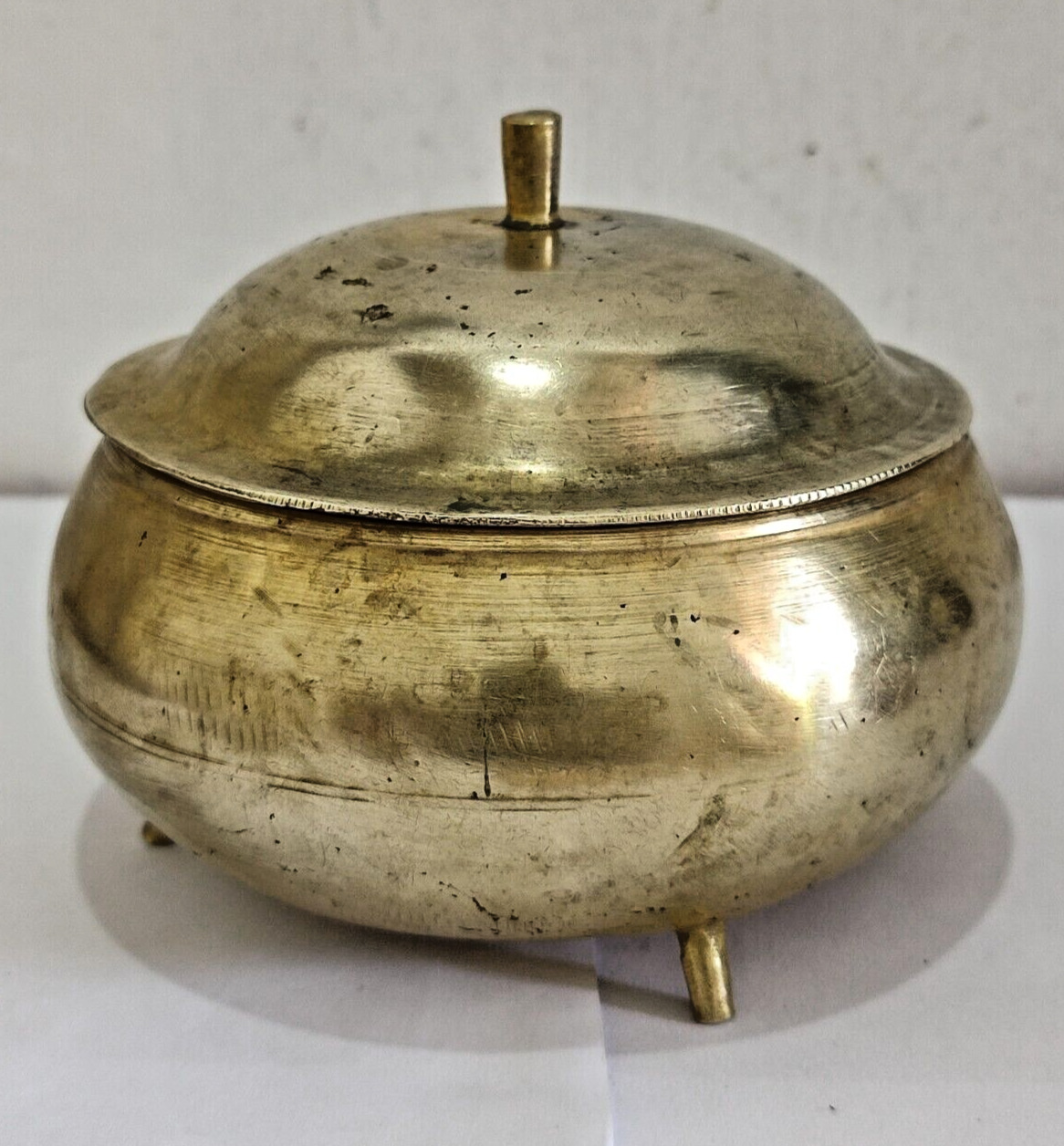 Antique Bowl Vintage Home Decor Lucky Bowl Sri lankan Heavy Brass Handmade Bowl