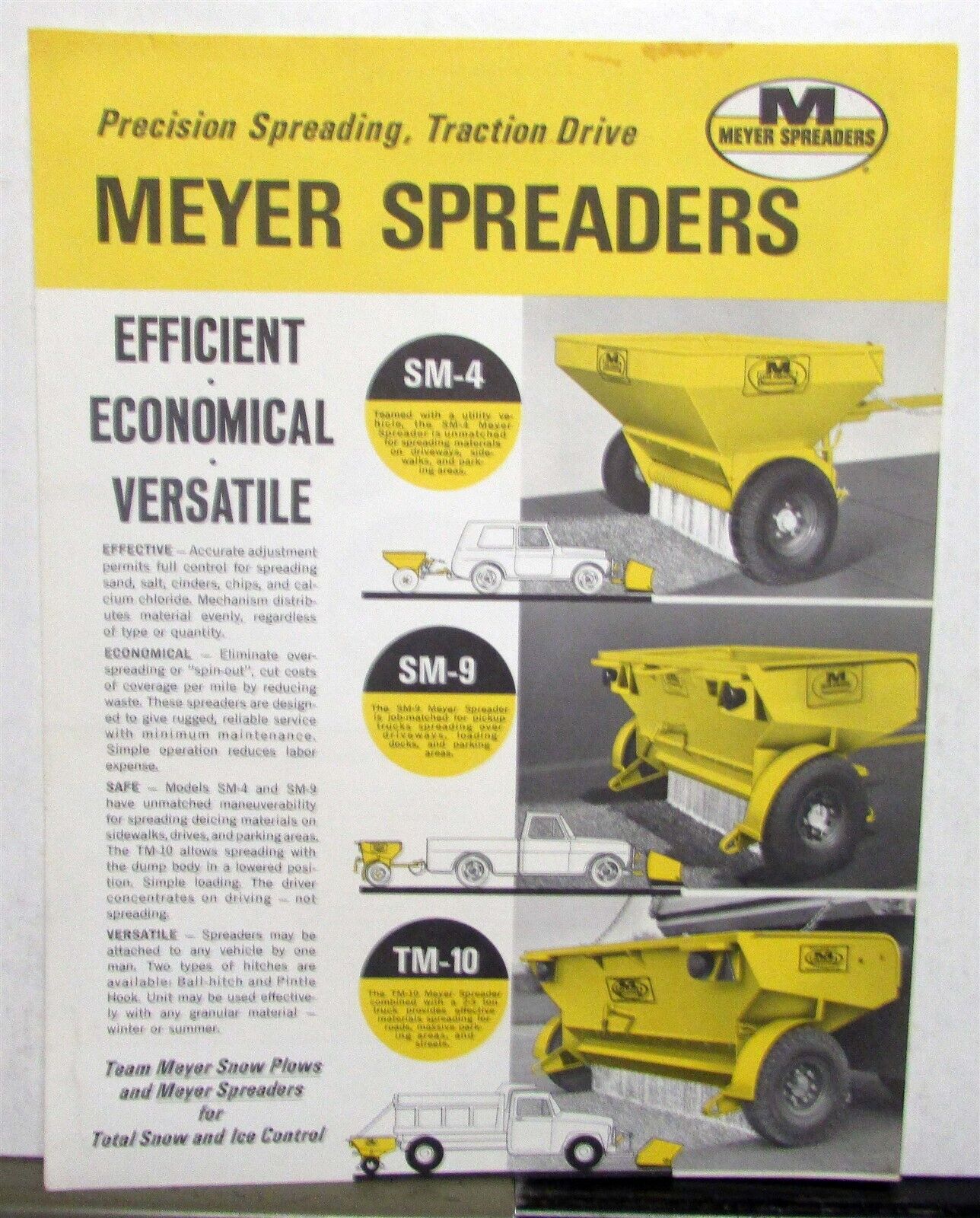 1960s Meyer Spreaders Ice Control Agricultural Specs Sales Data Sheet