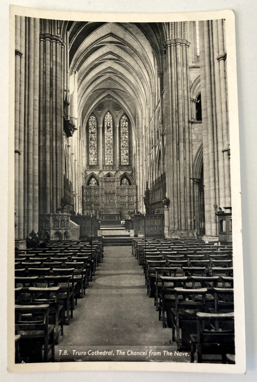 Truro Cathedral The Chancel from The Nave United Kingdom White Border Postcard