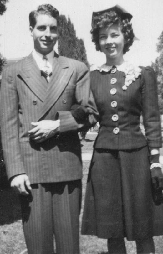 4M Photograph Handsome Man Beautiful Woman Cute Couple Dressed Up 1940's
