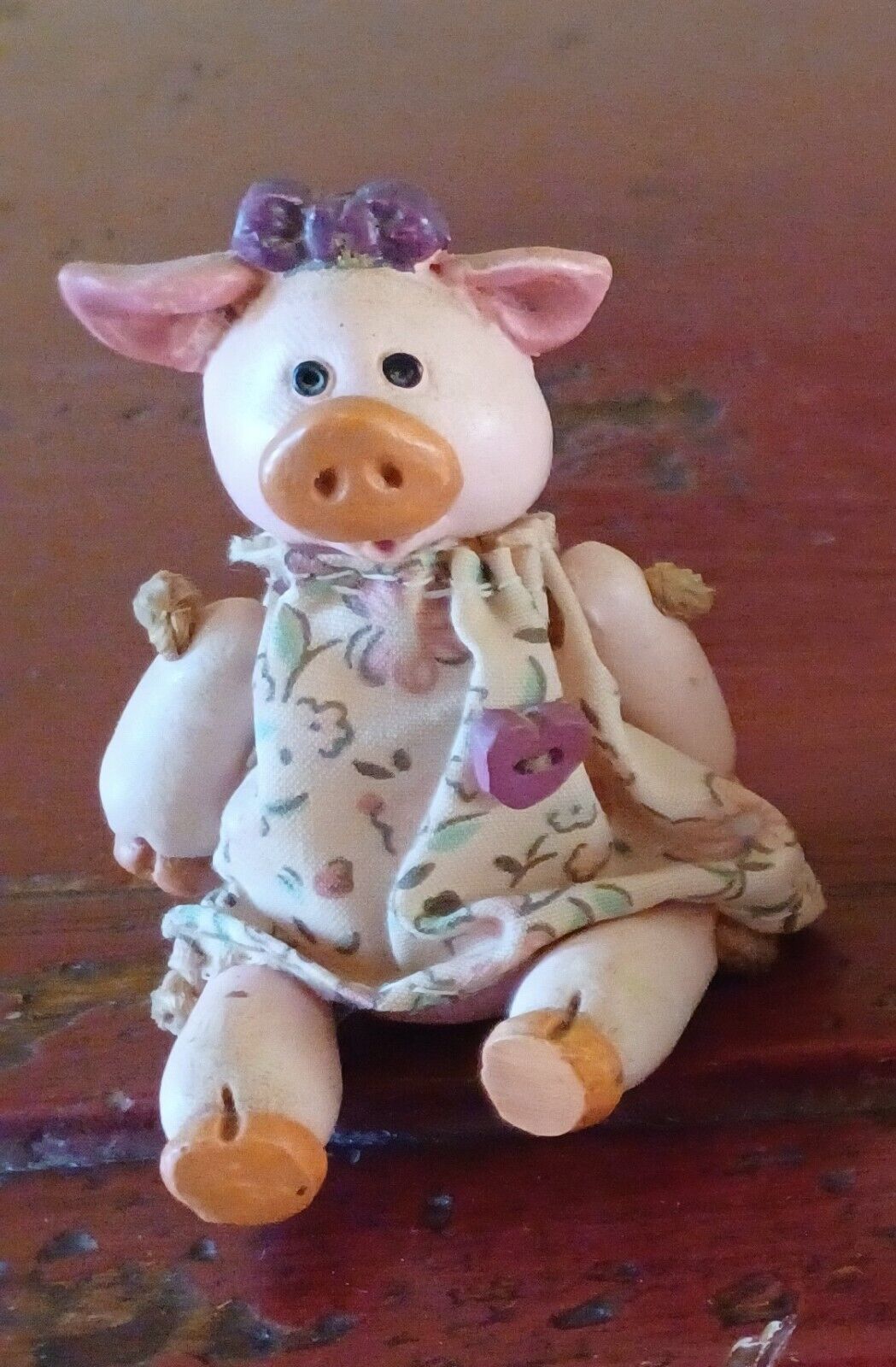 Vintage Russ Shelf Sitter Figurine Country Farm Animal Pig  - GC