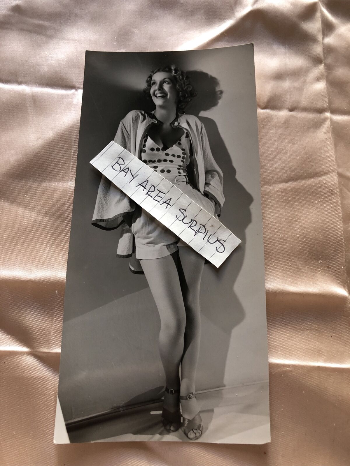 Rare Original Unpublished Photo Of Kathryn Marlowe Black/White 8.5”x4”