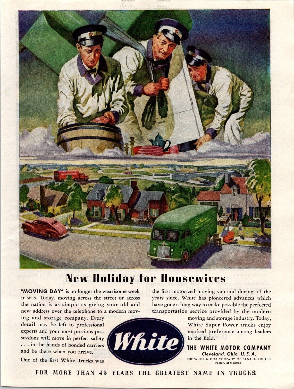 VINTAGE 1945 THE WHITE MOTOR COMPANY PRINT AD