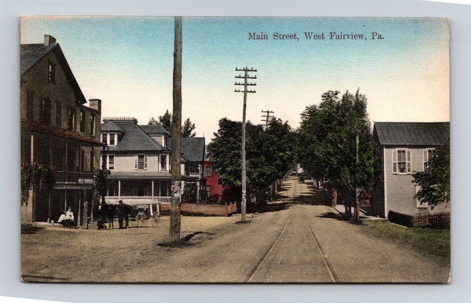 Postcard PA West Fairview Pennsylvania Main Street c1910s S23