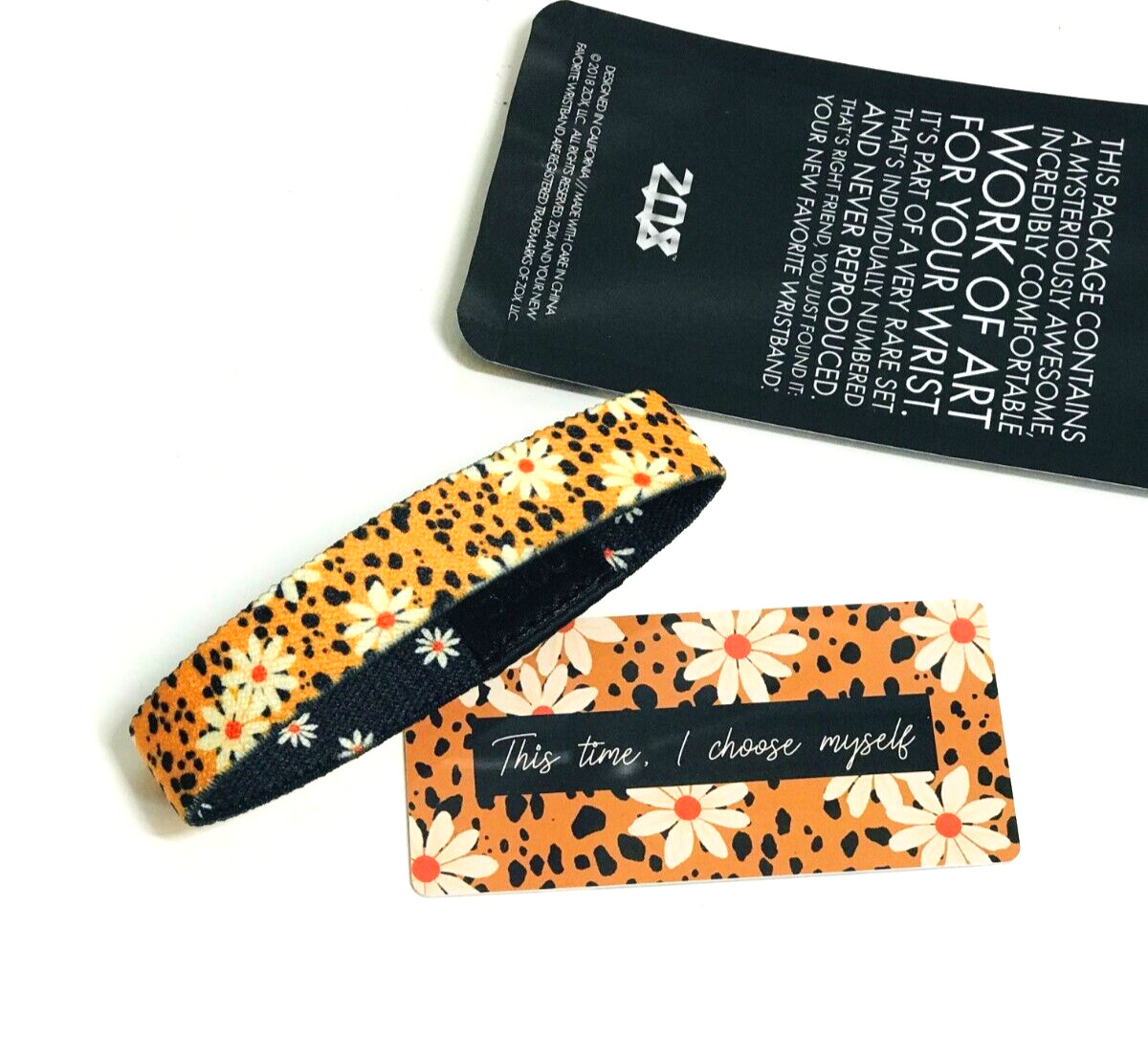 ZOX **THIS TIME I CHOOSE MYSELF** Silver Single Mystery med NIP Wristband w/Card