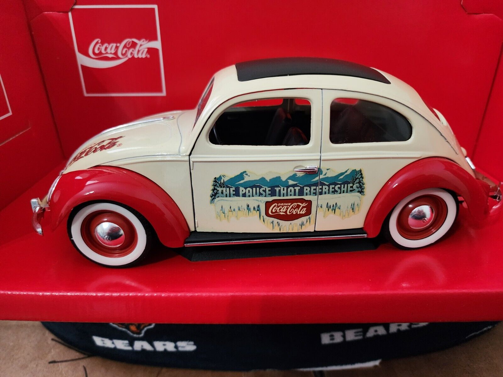 1958 VW Volkswagen Coccinelle Beetle Coca Cola Die Cast 1:18