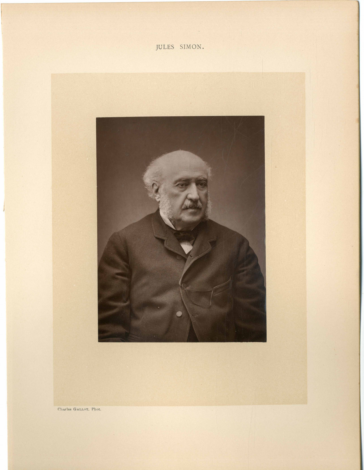 Gallot Charles, France, Jules Simon, philosopher and statesman (1814-1896)
