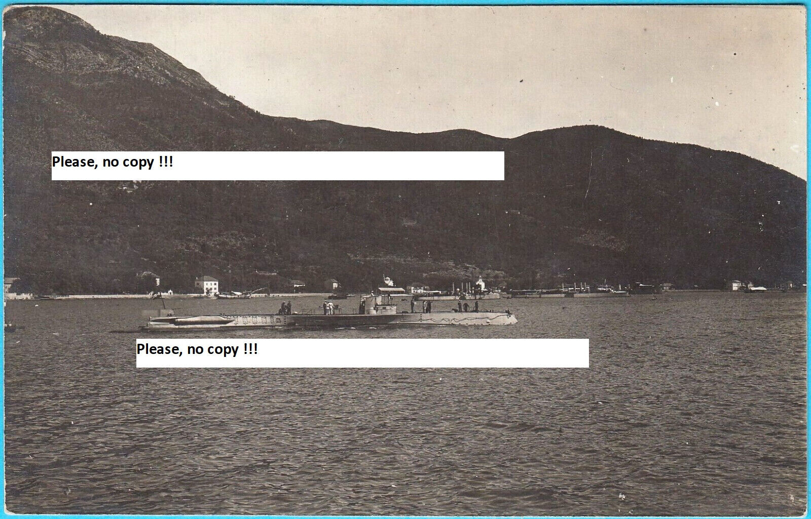 SUBMARINE of AUSTRIA-HUNGARY NAVY - orig. old photo * K.u.K. Kriegsmarine U-boot