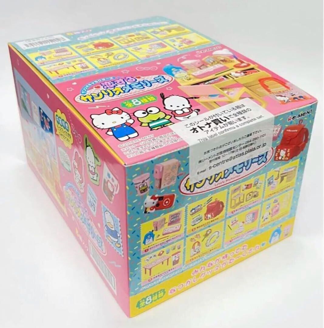 NEW RE-MENT Miniature Sanrio Characters Lovely Memories Full Set BOX of 8 packs