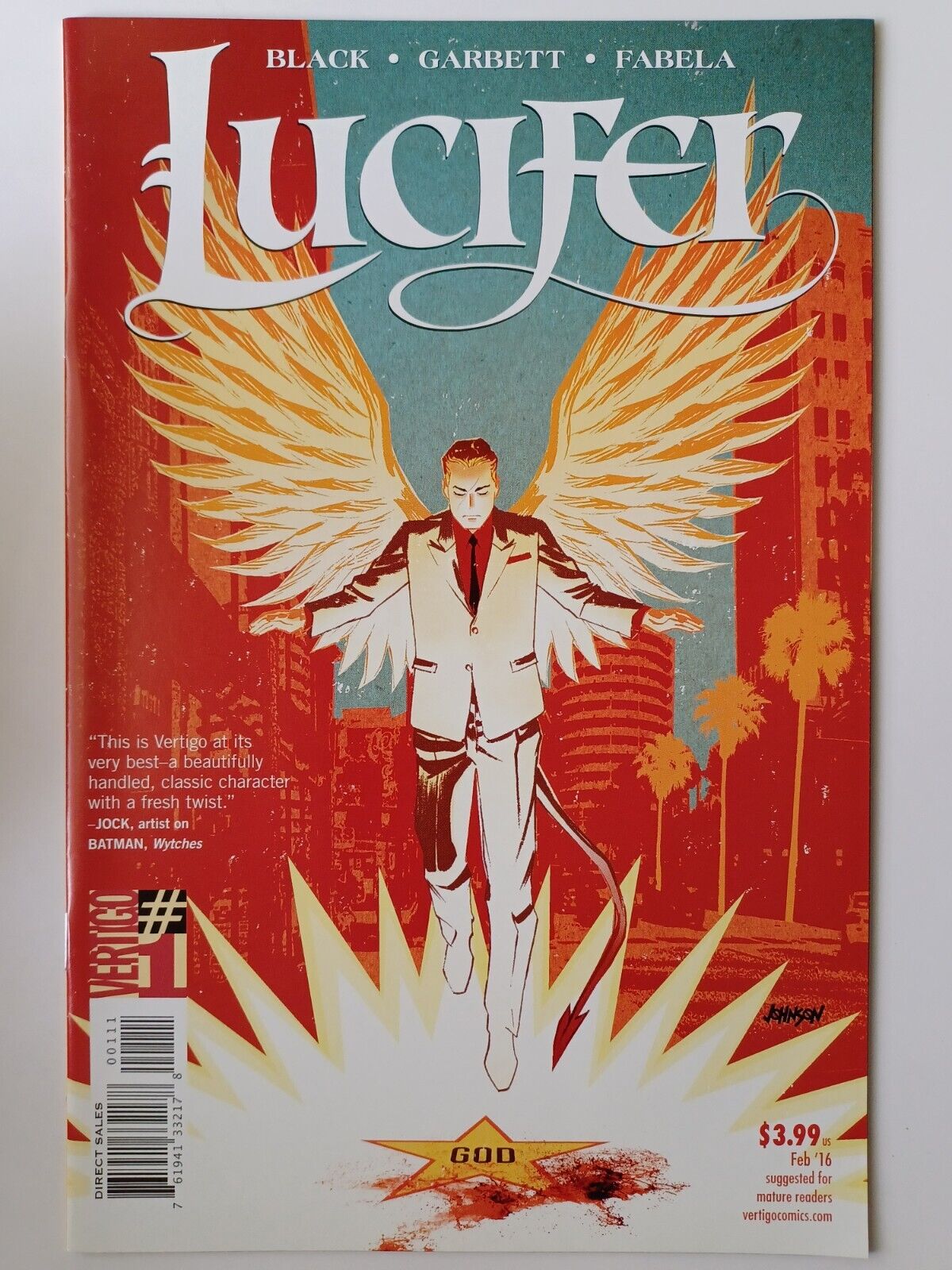 Lucifer #1 - 2015 - Sandman Tie-In Vertigo  - Holly Black - Dave Johnson Cover