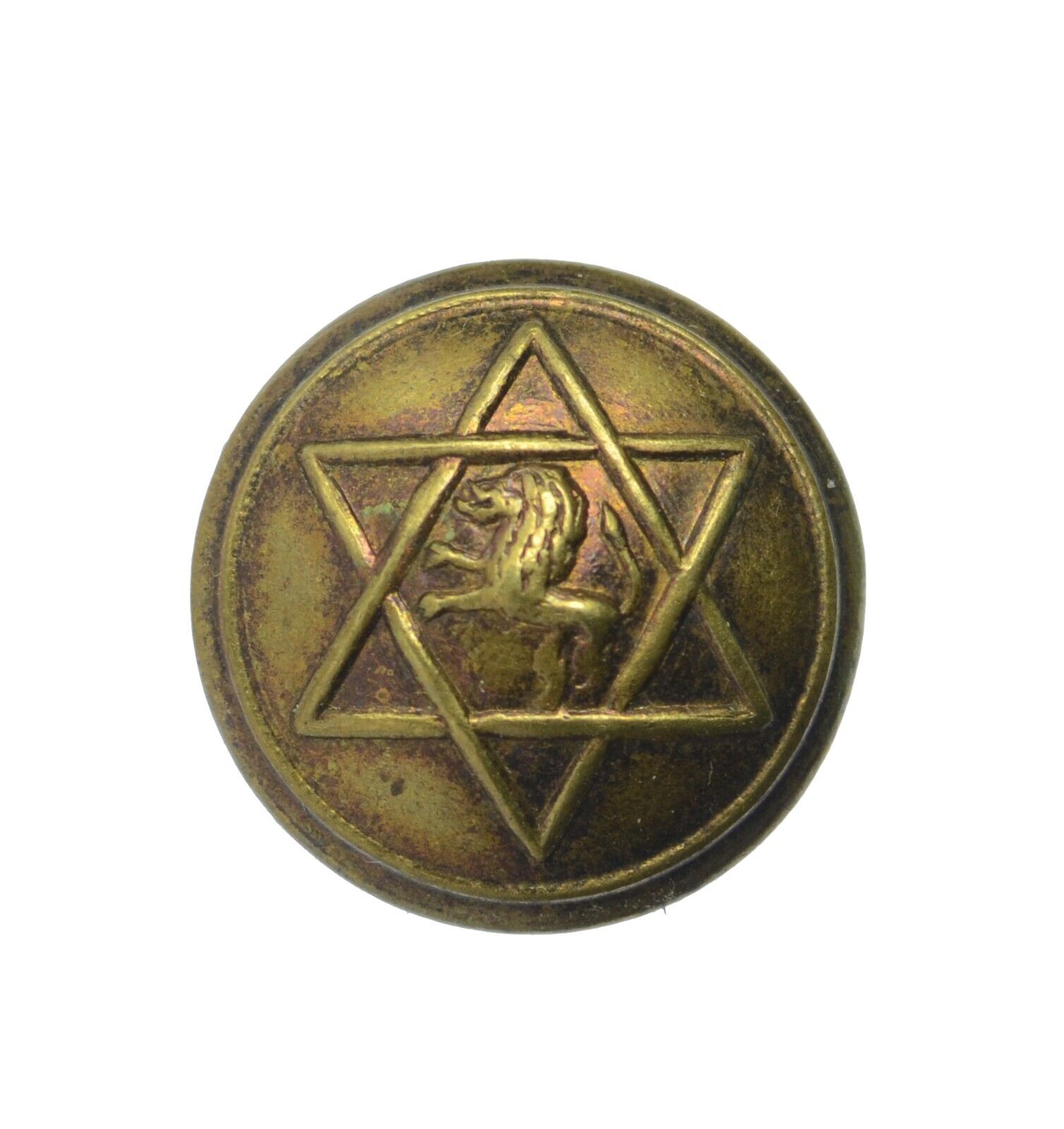 Jewish Polish Button with Star of David Pre-Holocaust Very RARE (9416)