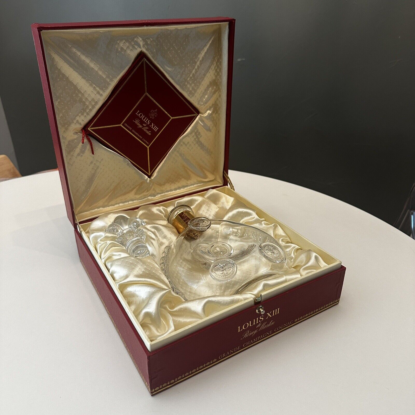 Remy Martin Louis XIII Cognac Baccarat Crystal Empty Bottle w box .75L 750ml
