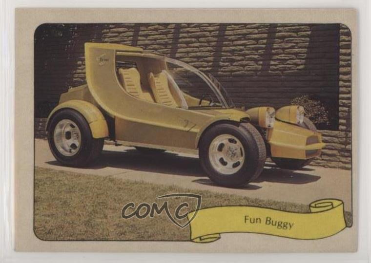 1974 Fleer Kustom Cars Stickers Fun Buggy 0s4
