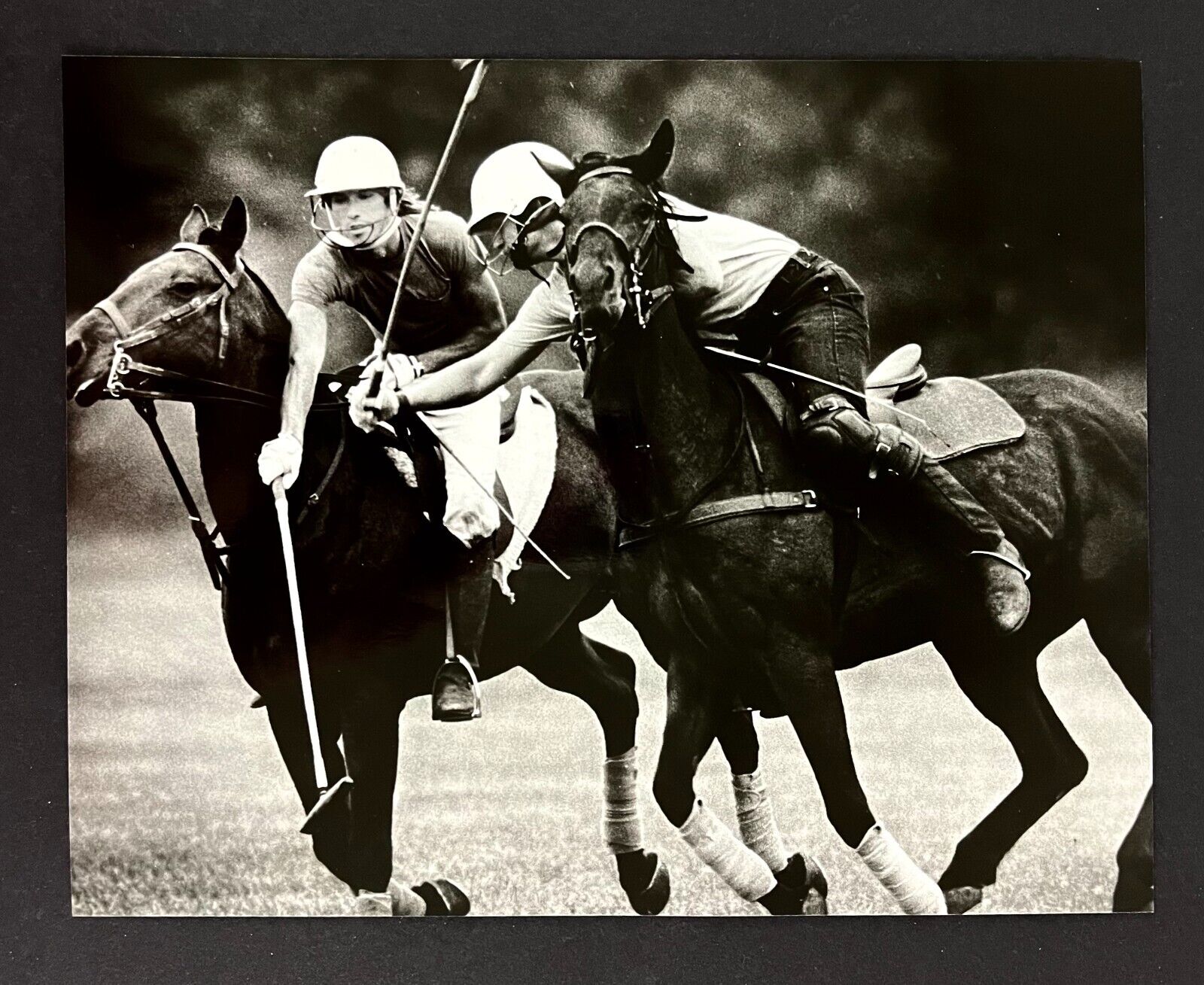1990s Men\'s Polo Club Practice Game Action Shot Horses Run Vintage Press Photo