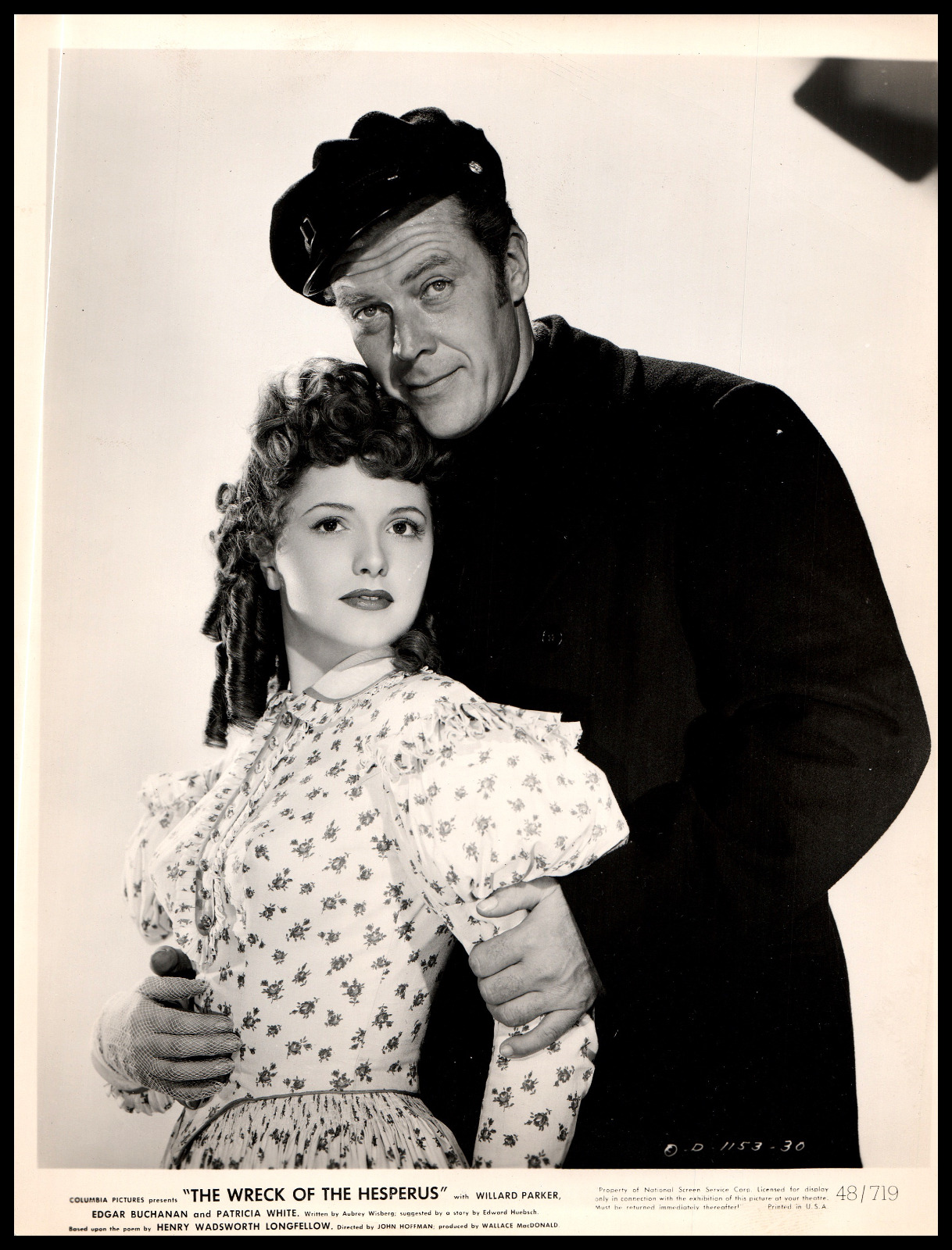 Patricia Barr + Willard Parker in The Wreck of the Hesperus (1948) PHOTO M 196