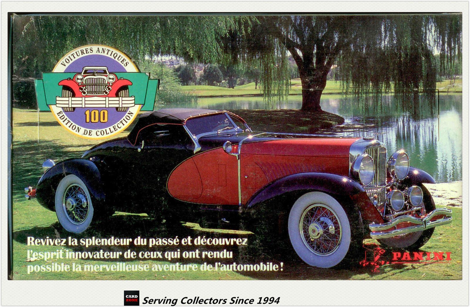 1992 Panini Antique Cars Trading Card Box (36 packs) (1886-1950)
