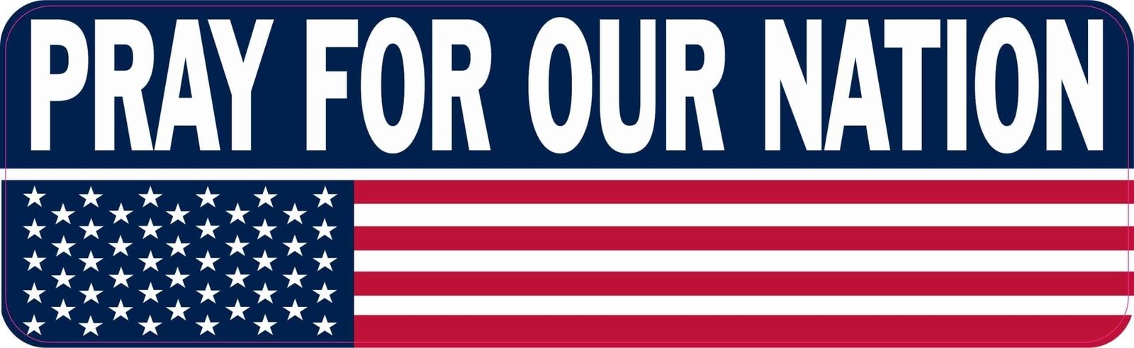 StickerTalk Pray For Our Nation US Flag Vinyl Sticker, 10 inches x 3 inches