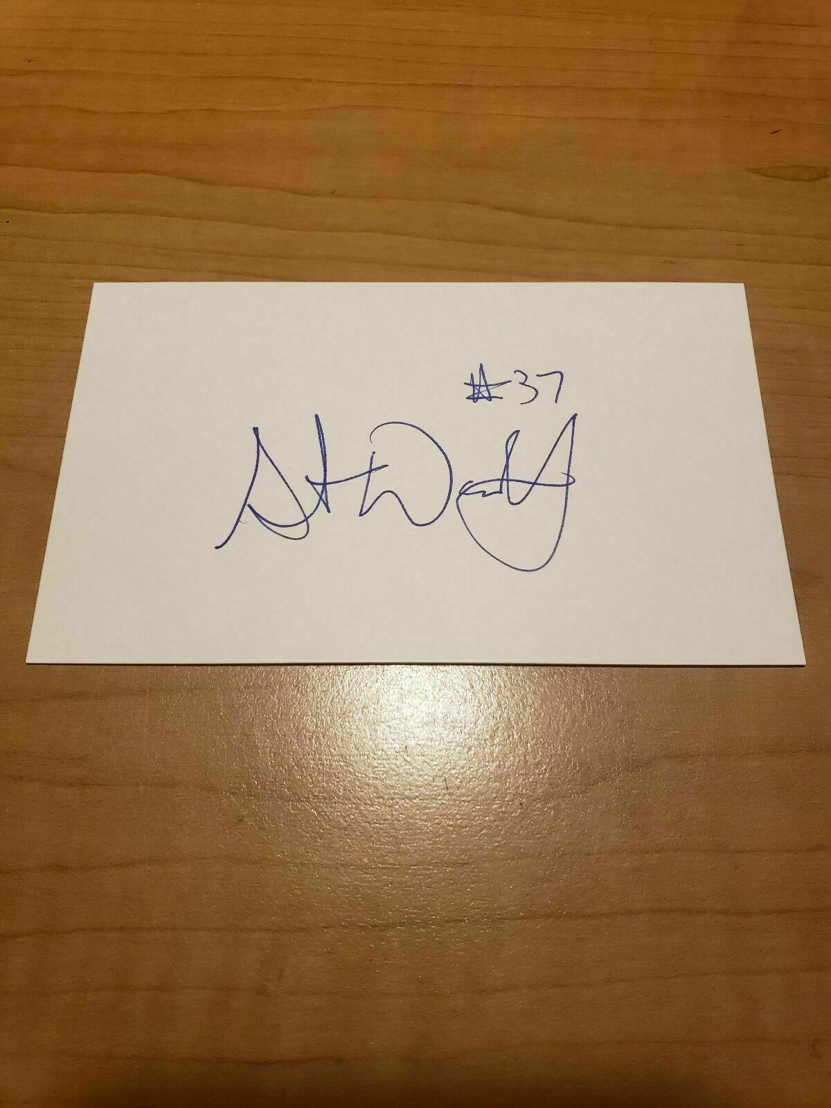 STEVE WEATHERFORD - FOOTBALL - AUTOGRAPH SIGNED - INDEX CARD -AUTHENTIC - A5754