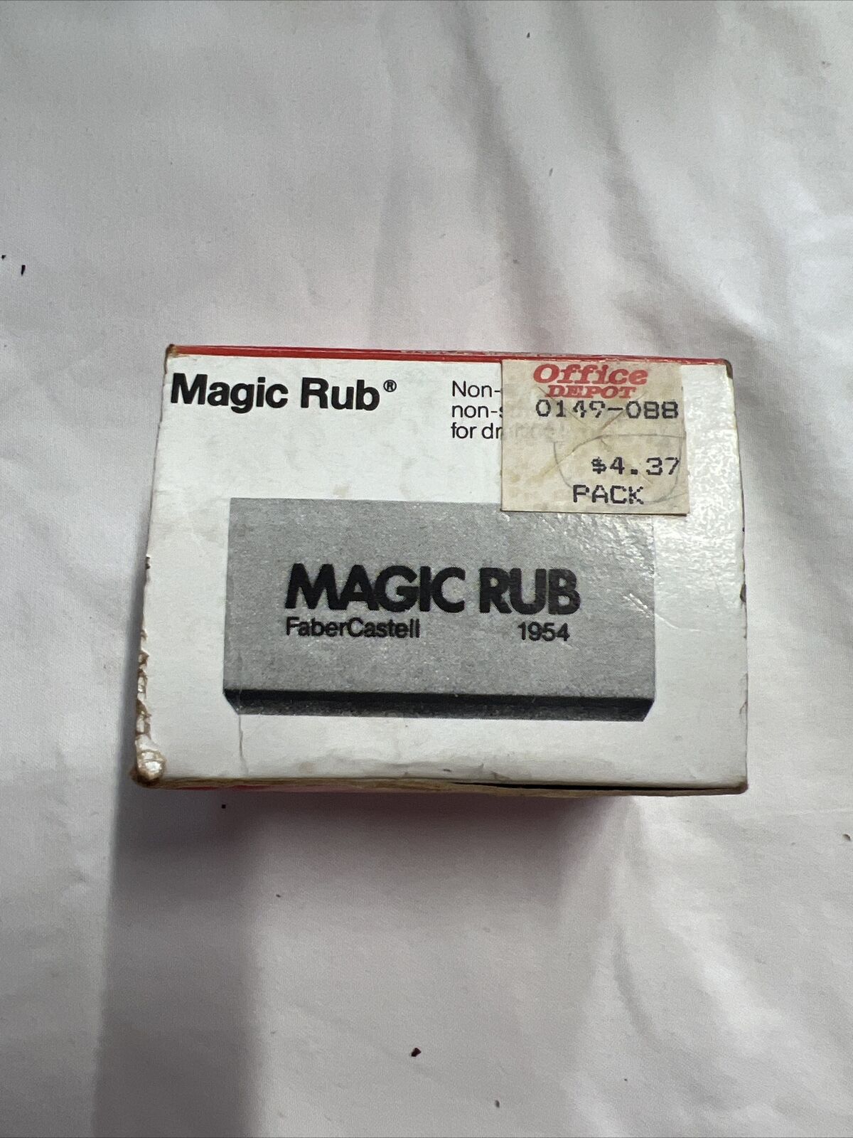 Faber-Castell Magic Rub 1954 White Erasers Non-Smudging Non-Abrasive - 4 Count