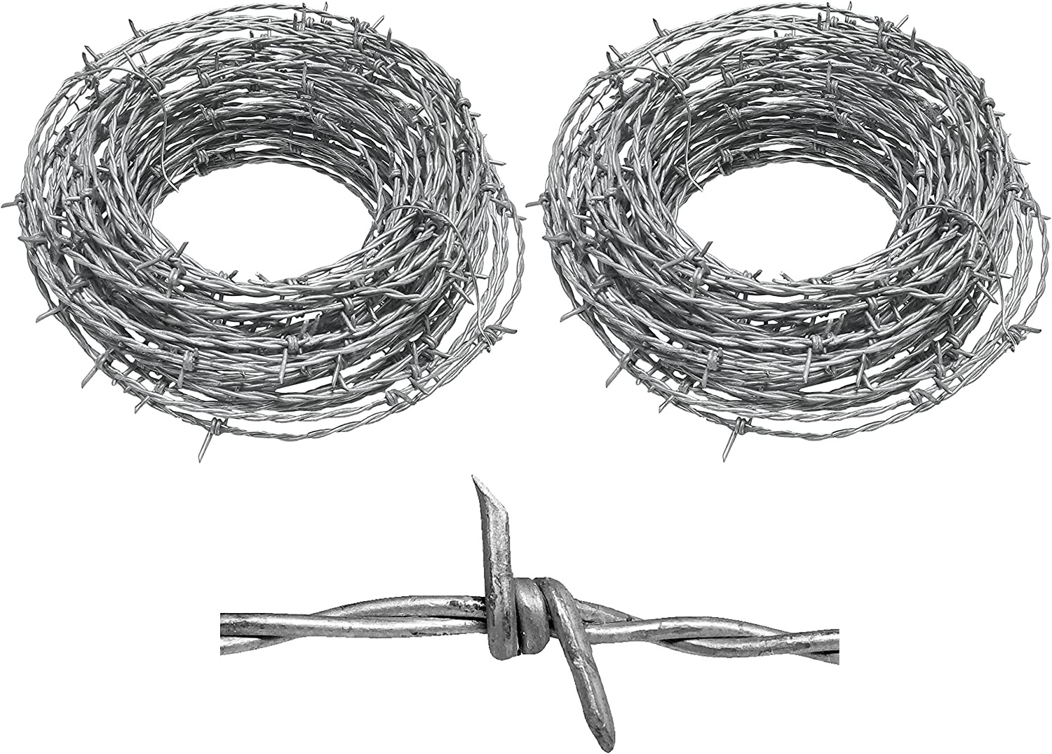 Dlh Western Real Barbed Wire 120Ft 15.5 Gauge 2 Point - Great for Crafts, Fences