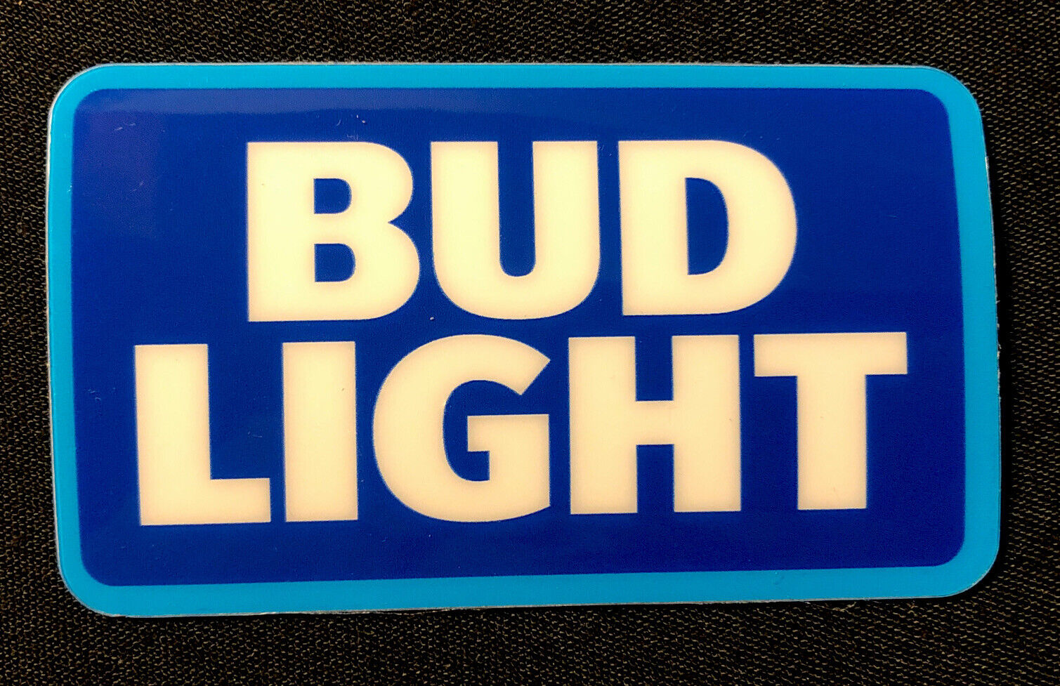BUD LIGHT STICKER “A COLD ONE”  3 3/8 x 2”￼ VERY THICK & GLOSSY