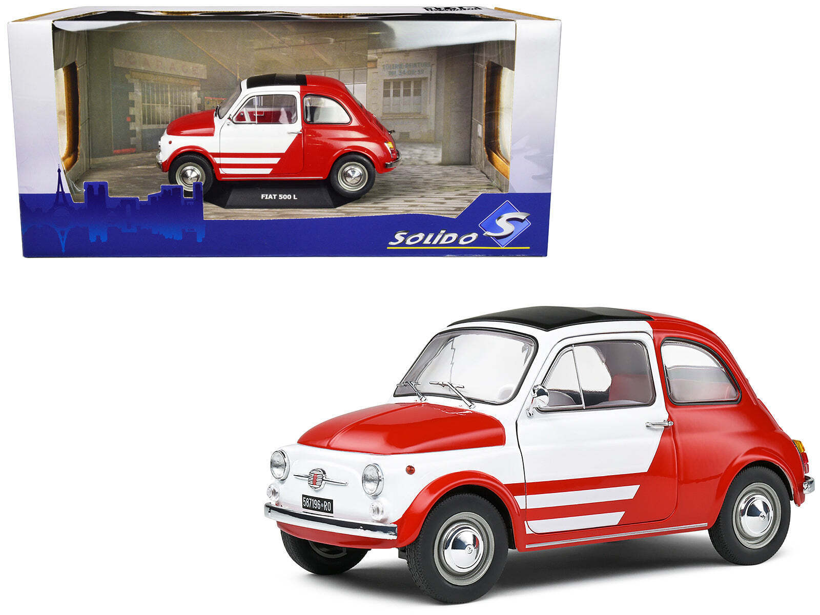 1965 Fiat 500 and with Interior Robe Di Kappa 1/18 Diecast Model Car